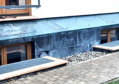 zadaszenie - szkło bezpieczne hartowane, laminowane