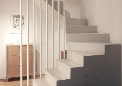 balustrada typ harfa, piaskowana oraz malowana proszkowo