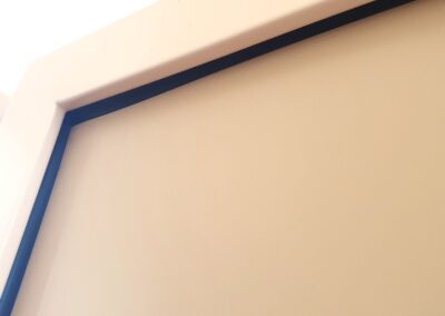 Balustrada malowana proszkowo, wypełnienie płyta meblowa